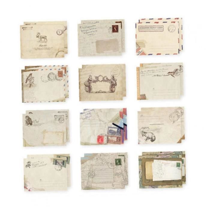 Carte de voeux Enveloppes Mini papier Enveloppes Rétro Vintage mini enveloppe  colorée pour le mariage de Noël 12pcs - Cdiscount Beaux-Arts et Loisirs  créatifs
