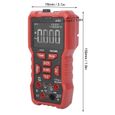 multimètre LCD AN82 professionnel 9999 comptes multimètre numérique testeur de capacité NCV vrai compteur analogique RMS (rouge)-2