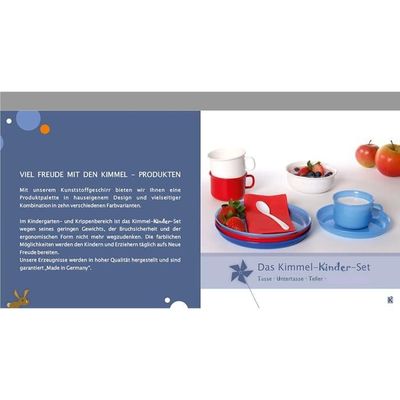 Kimmel 21 000 2004 5 Ensemble de Tasse, Soucoupe et Assiette Plastique Vert