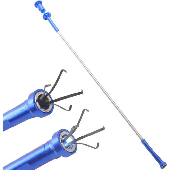 Kit 4 Outils Magnétiques Télescopiques HERKINDNESS - Pince Flexible Ramassage Outils Auto Mécanique