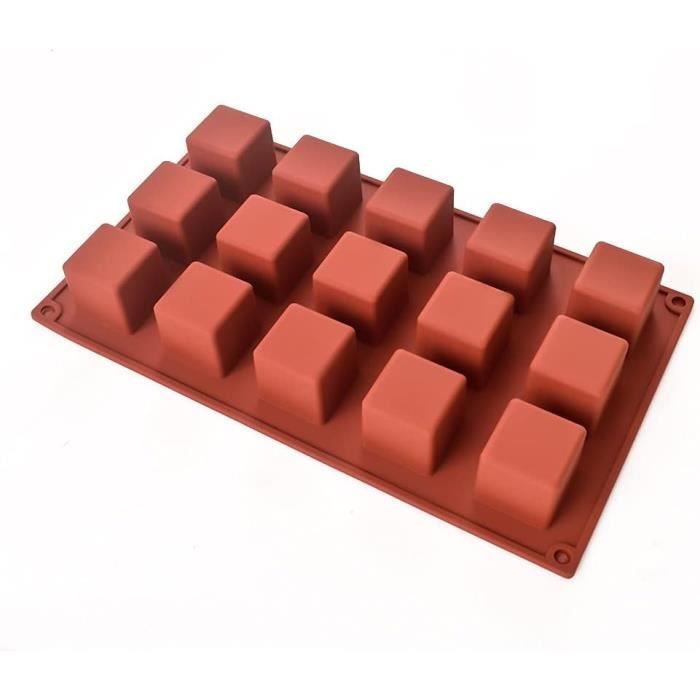 15 Cavités 1,4 Pouce Carré En Silicone Moule, Cube Moule Pour Faire Des  Bonbons Au Chocolat, Gâteau, Bac À Glaçons, Truffes [u10097]