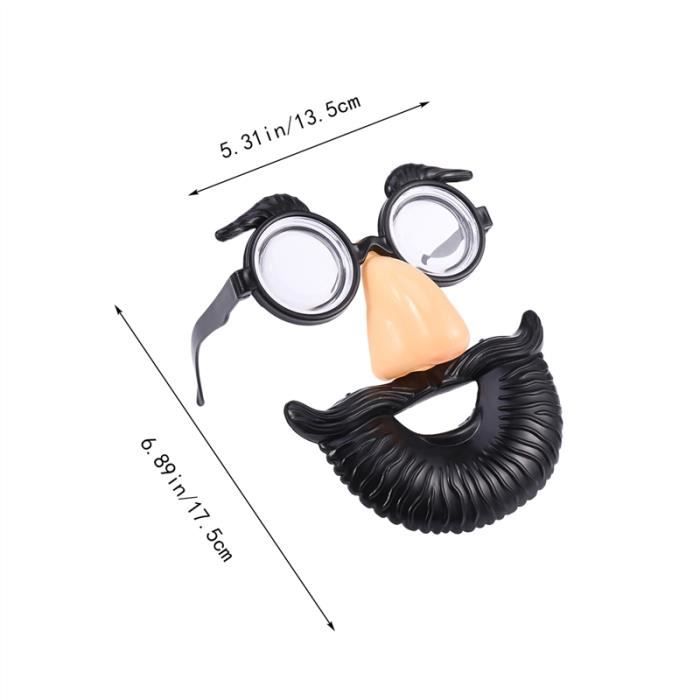 Halloween Party Disguise Glasses Lunettes Droles Faux Nez Sourcils Soufflant Lunettes De Barbe Tricky Props Lunettes De Barbe Ronde Cdiscount Maison