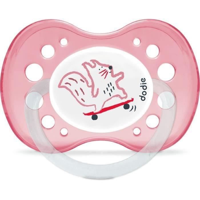 Dodie Sucette Anatomique Silicone Avec Anneau Collection Girly 6
