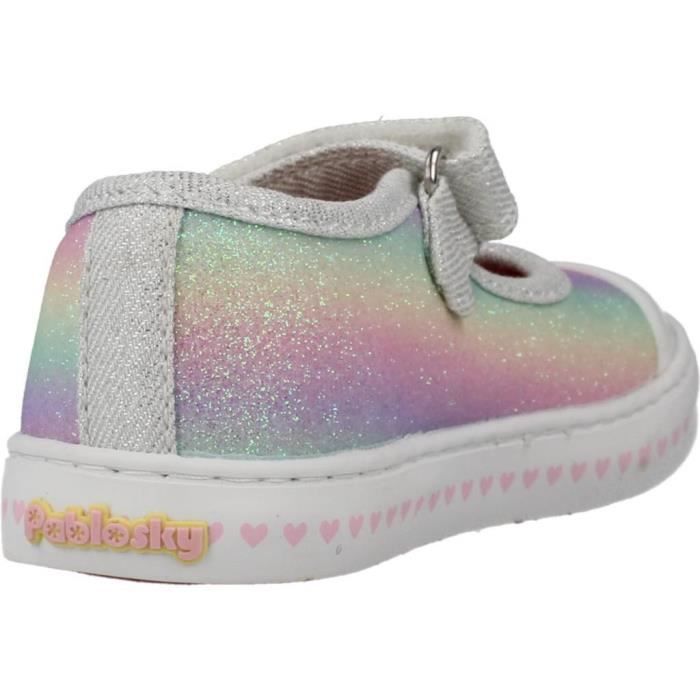 Basket Pablosky 137706 Blanc Marque PABLOSKY Fille Textile Enfant Lacets Blanc Cdiscount Chaussures