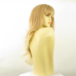 Perruque Synthétique Femme Virginie - Châtain Cuivré Mèché Blond Clair, Mi-longue, Taille Moyenne, Neuve Avec étiquettes