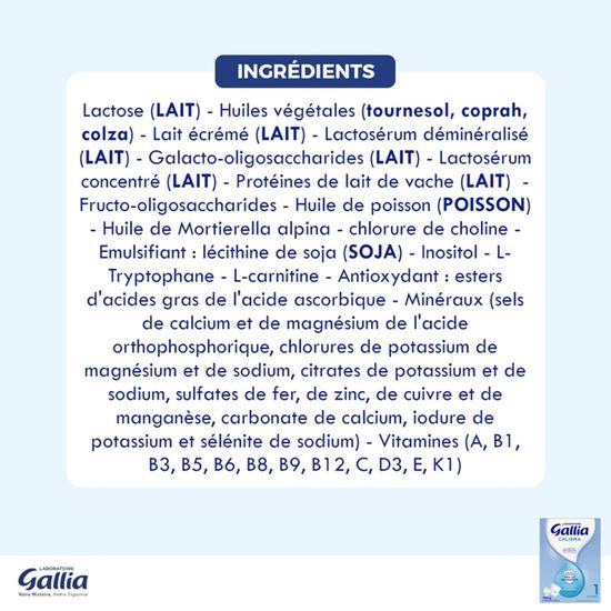 Laboratoire Gallia Calisma 1 Lait En Poudre Pour Bebe De 0 A 6 Mois 1 2 Kg Achat Vente Lait 1er Age Laboratoire Gallia Calisma 1 Lait En Poudre Pour Bebe