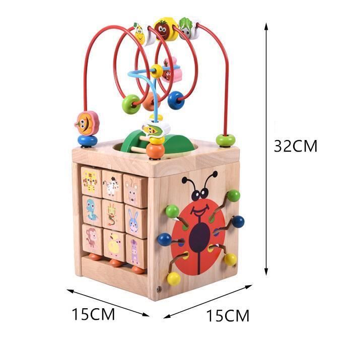 Cube De Motricité 8 En 1 En Bois Jouets Pour Enfants Cubes D'activités  Éducatif à Prix Carrefour