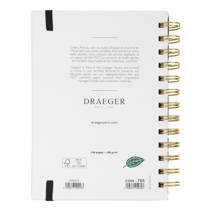 Agenda Papier Semainier - 2022 - 2023 - Noir Doré - Draeger Paris -  Cdiscount Beaux-Arts et Loisirs créatifs