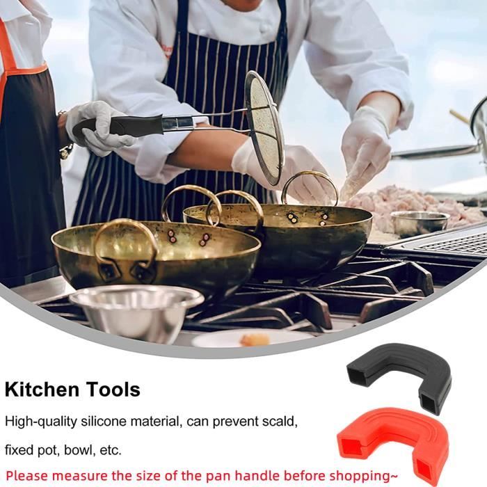 3 Paire Poignée De Casserole Silicone Anti-Brûlure - Couvercle Poignée Pot Antidérapant
