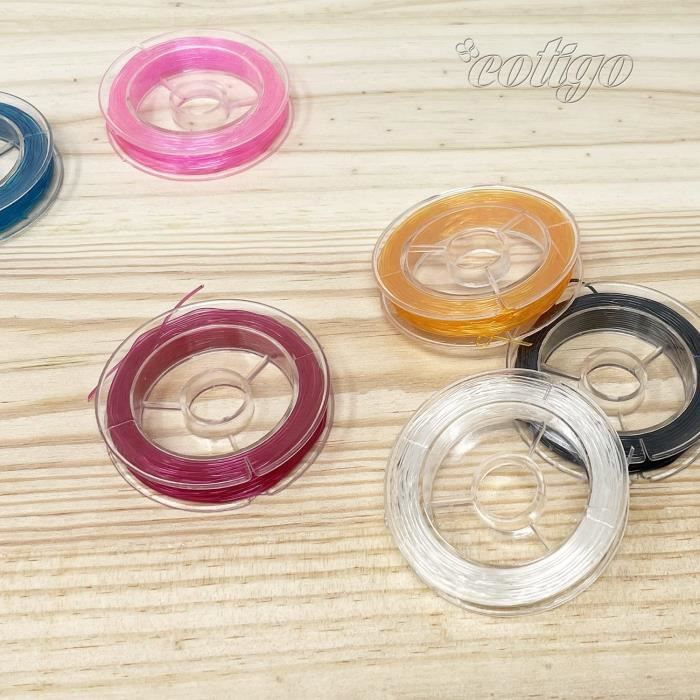 6 Rouleaux Fil Elastique pour Bracelet Resistant, 0.4-1.0mm Fil Élastique  Transparent, Cordon Elastique pour Bracelet Perle, - Cdiscount Jeux - Jouets