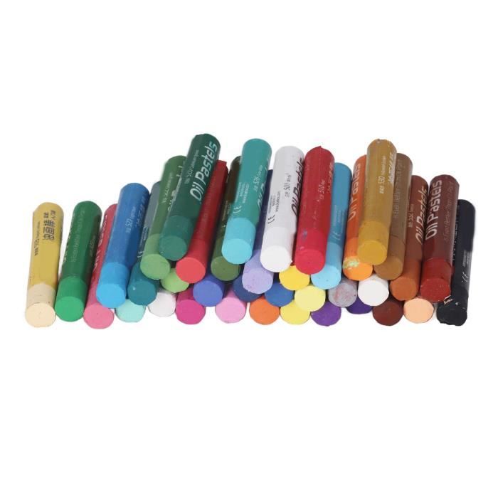 Lot De 10 Pastels à L'Huile Ronds Noirs Doux Pour Enfants - Craies Lisses Couleurs Vives Pour Dessin Et Graffiti
