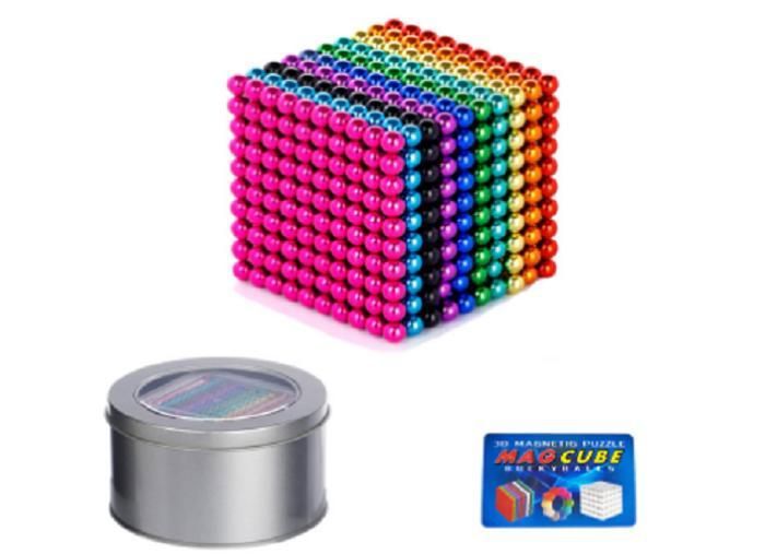 Yealvin Lot de 6 mini cubes de vitesse, sans autocollant, cubes de puzzle de 2 x 2, 3 x 3, cylindre pyramide trièdre et cubes magiques avec boîte cadeau