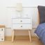 Table De Chevet En Bois Avec 2 Tiroirs Rangement Pour Table De