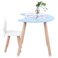 EJ.life Chaise enfant Kit de Chaise de Bureau Table Multifonctionnelle en MDF Enfants pour Décoration de Salon de Chambre(Bleu )-0