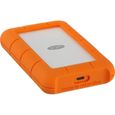 SEAGATE Disque dur Bureau LaCie Rugged STFR4000800 - 2.5" Externe - 4 To - Orange - USB Type C-0