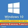 Windows 10 Home/Famille 32/64 bit Clé d'activation Originale - Rapide - Version téléchargeable-0