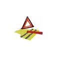 Kit de sécurité pour véhicule gilet jaune signalisation et triangle de signalisation-0