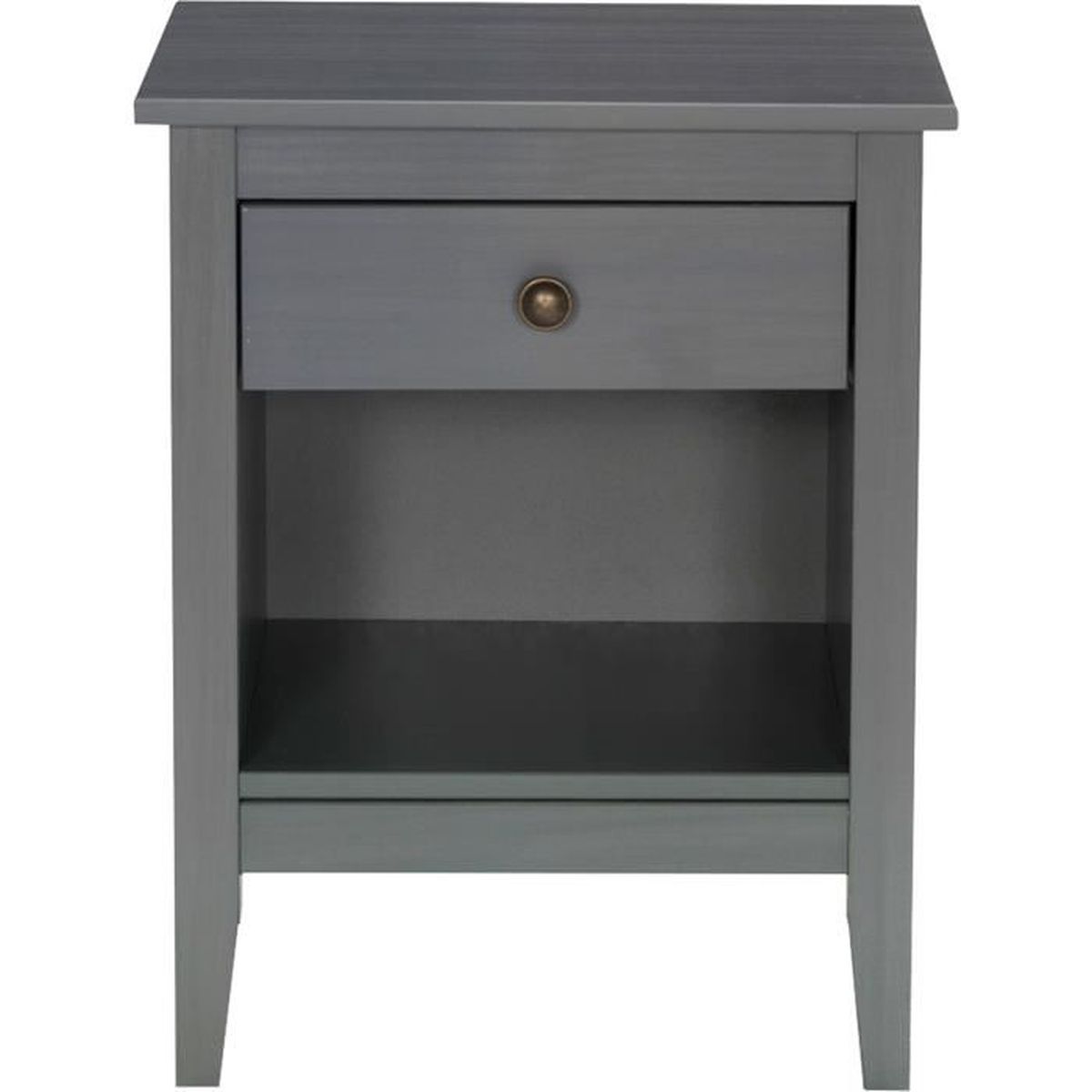 Lison Table De Chevet Grise 1 Tiroir Et 1 Niche Gris Achat Vente Chevet Lison Table De Chevet Grise 1 Cdiscount