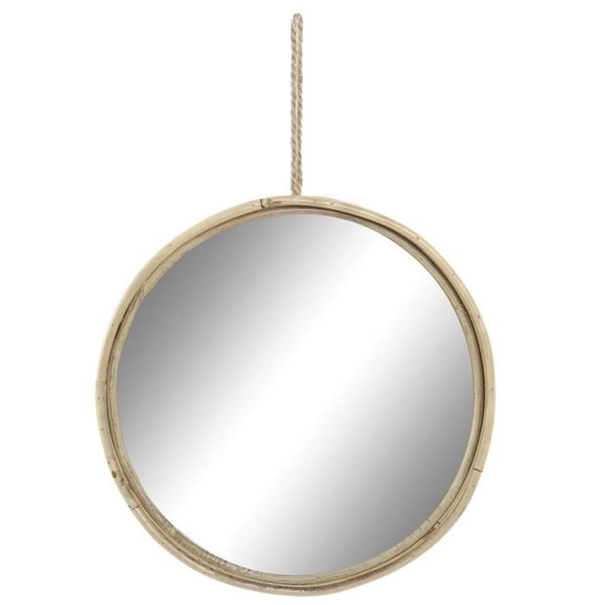 MIROIR rond neuf en BAMBOU couleur NATUREL à suspendre 40cm de diamètre  décoration plage - Achat / Vente miroir - Cdiscount