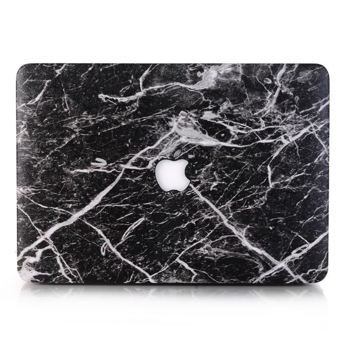 Coque Macbook Air 11 6 Pouces Rigide En Mat Givre En Caoutchouc Marbre Noir Prix Pas Cher Cdiscount