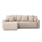 BAÏTA Canapé d'angle NOVA convertible tissu beige 4 places