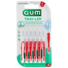 Brosse interdentaire - GUM - TRAV-LER - 0.8 mm - Rouge - 6 brossettes