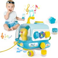 Jouets à assembler Jouets pour bébé de 6 mois et plus, U-Boots Baby Jouet musical avec 10 mélodies Jouets sensoriels Montessori