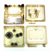 Boîtier de protection de boîtier avec remplacement de boutons pour Nintendo GBA Game Boy SP Advance Console(jaune transparent)