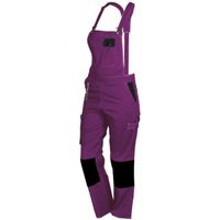 Salopette de travail femme - Confortable - Vêtement Travail -  Poches renforts genoux S/M (38) Violet Noir