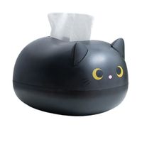 Mothinessto boîte de rangement pour serviettes en papier Boîte à mouchoirs en forme de chat de dessin animé, boîte deco lit noir