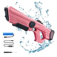 Pistolet à eau pour enfants et adults pistolet à eau électrique d'été Jeux d'eau d'été chargement USB - rose