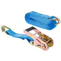 2 Pièces 10m Sangle D'Arrimage,BetterJonny Sangle à Cliquet Avec Boucle De Serrage, 1000KG Sangle De Fixation,Largeur De Sangle 25 Mm,Sangle à Cliquet Avec Cliquet Pour Fixation Voiture,Moto(Noir