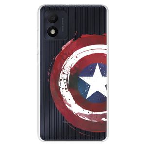 COQUE - BUMPER Coque pour Alcatel 1B 2022 Officielle de Marvel Captain America Écusson Transparente - Marvel