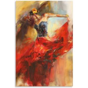 TABLEAU - TOILE Danseuse de flamenco - Poster décoratif sur toile 