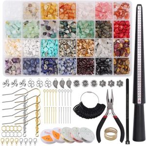 KIT BIJOUX 1700+ Kit Fabrication Bijoux avec Perles Cristal, 