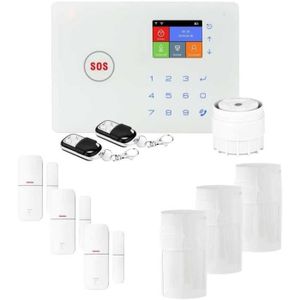 KIT ALARME Alarme Maison Connectée Sans Fil Wifi Gsm Kit 3