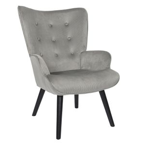 Fauteuil Velours Gris Foncé – 62x79x79 Cm – Confort Moderne