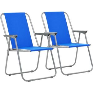 Lot de 2 chaises de camping pliantes Oxfort Violet 53 x 46 x 74 cm En métal 