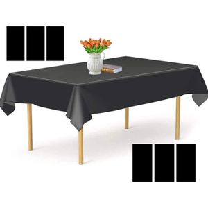 mariage Nappe de mariage en plastique imperm/éable rectangulaire pour banquet - Blanc f/ête danniversaire ZKSMNB Lot de 3 nappes jetables 137 x 274 cm