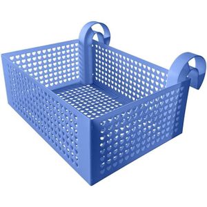 PATAUGEOIRE Panier de rangement de piscine - Porte-gobelet amovible - Accessoires suspendus - Bleu - 285