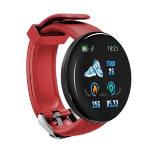 MONTRE CONNECTÉE Montre connectée,2020 Bluetooth montre intelligente hommes pression artérielle ronde Smartwatch femmes montre étanche - Type Red
