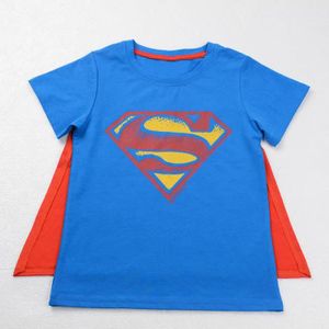 T-SHIRT 2-7 Ans Enfant Garçon T-shirt Super-héro avec Cape