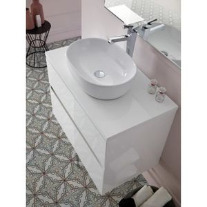 MEUBLE VASQUE - PLAN Meuble de salle de bain Londre coloris blanc avec 