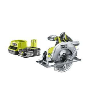 SCIE STATIONNAIRE Pack RYOBI Scie circulaire brushless 18V One+ 60mm - 1 Batterie 2.5Ah - 1 Chargeur rapide RC18120-125
