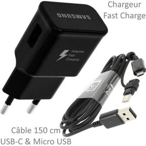 CHARGEUR TÉLÉPHONE Chargeur Rapide USB Original 2A + Câble Long Unive