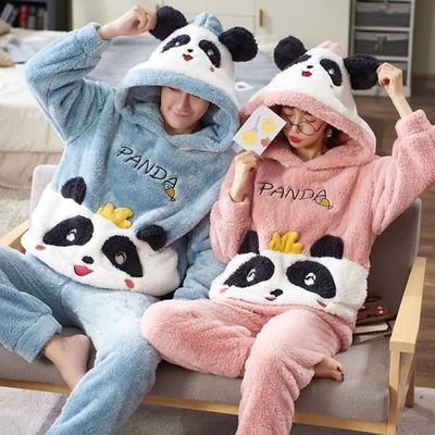 Couple pyjamas ensemble hiver paissi pyjama dessin anim