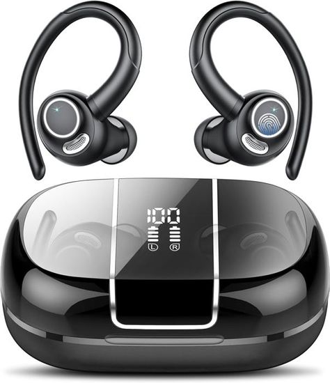 Écouteurs Bluetooth Sport 5.4 - 50h D'autonomie, étanches IPX7, Charge Rapide USB-C - Pour Running, Fitness, Yoga