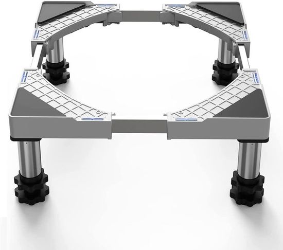 Support Réglable Avec Roulettes Pour Réfrigérateur, Lave-linge - 65 à 80 Cm - Charge Max 138 Kg - Anti-Bruit
