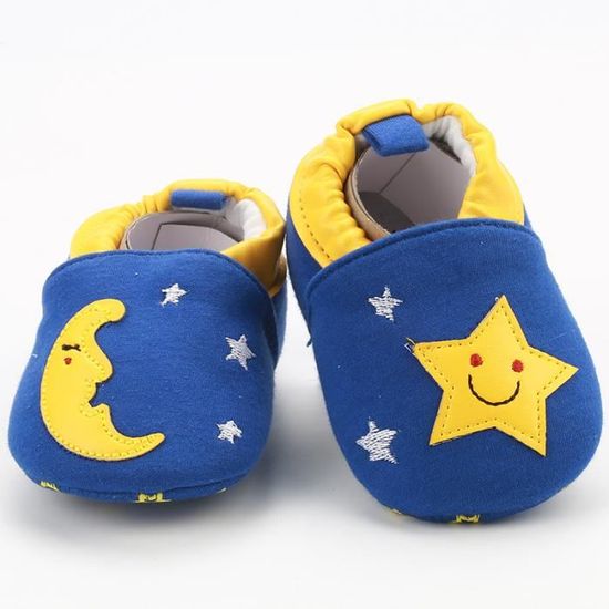 Chaussons Bébé Velours épais - Taille 6 à 18 Mois - Semelle Douce - Design Mignon Baggy - Pour Intérieur Et Extérieur - Cadeau Naissance