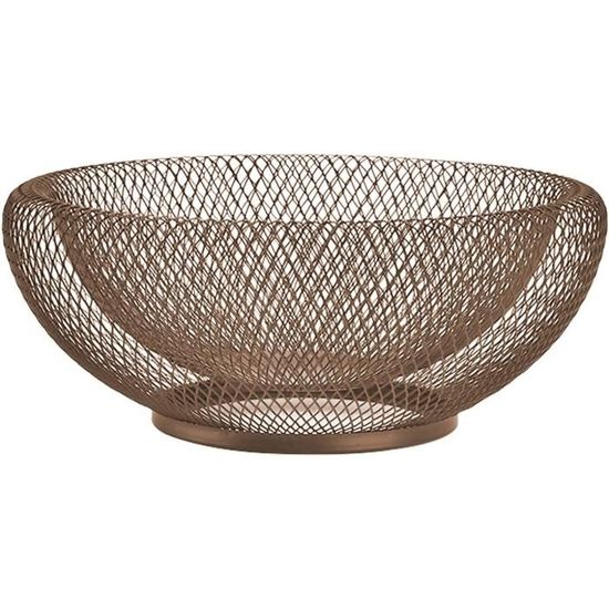 EACHPT Corbeille à Fruits Dorée Rétro En Maille Métallique - Panier De Rangement Cuisine Et Table